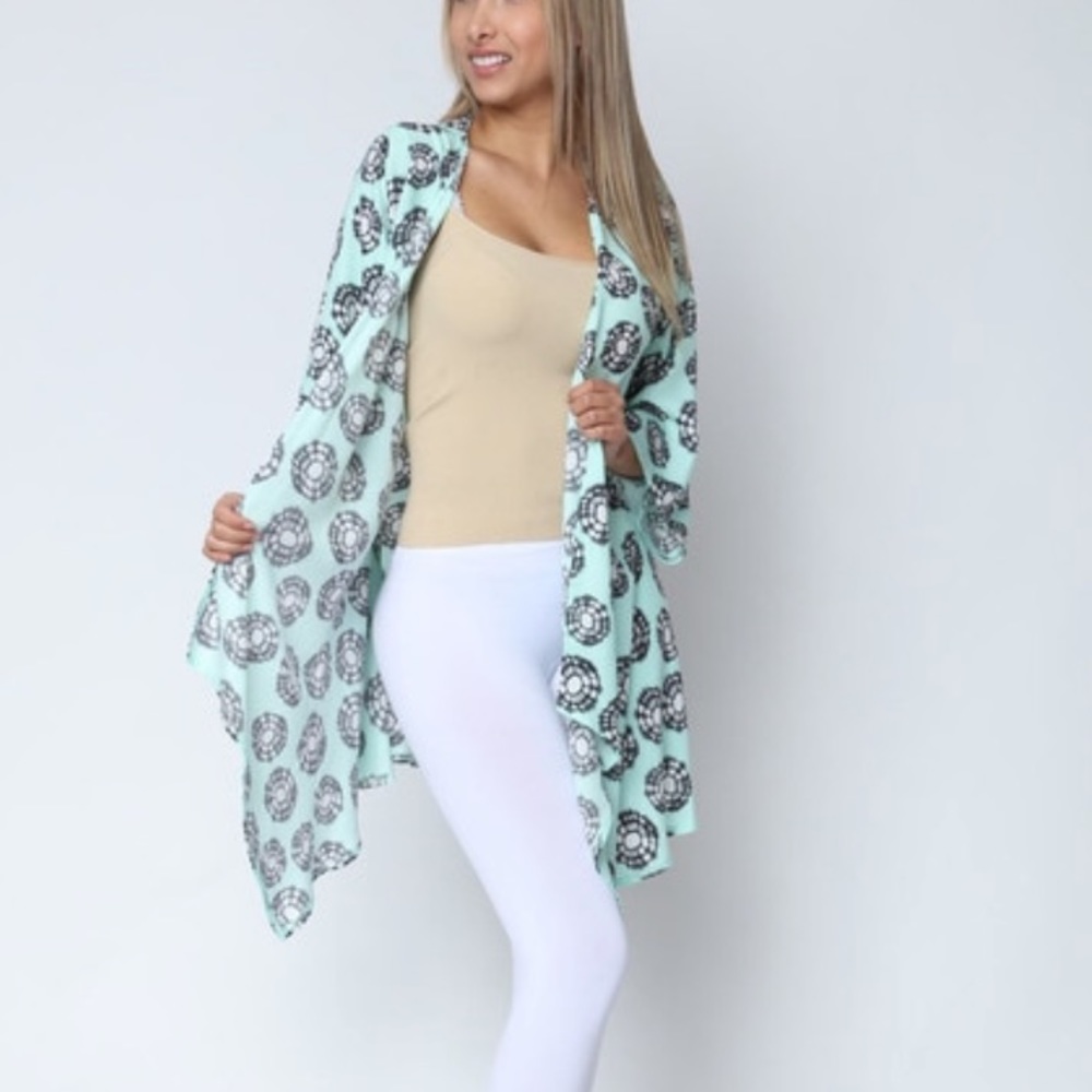 NEW Mint Green Medallion Kimono - Picture 4 of 6